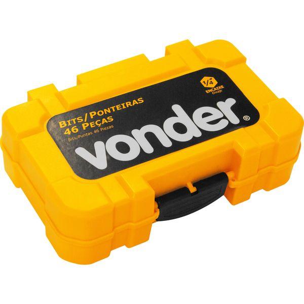 Jogo Bits/Ponteiras Crv com 46 peças Enc 1/4" Vonder - 2