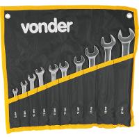 Jogo Chave Combinada 6-22mm Cromo Vanádio Cromada 10 Vonder - 3