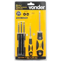 Jogo Bits/Ponteira Crv com 10 peças Longo Vonder - 1