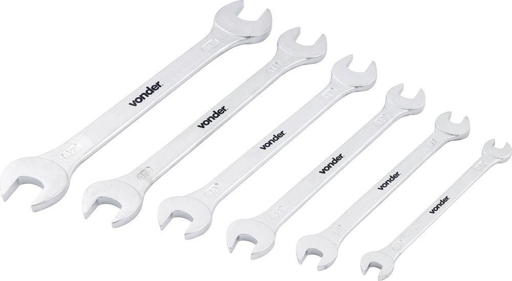 Jogo Chave Fixa 6-17mm Cromo Fosco 6 pçs Supor Vonder - 2