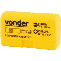 Jogo bits ponteiras 1/4" com 7 peças cromo vanádio - Vonder - 7