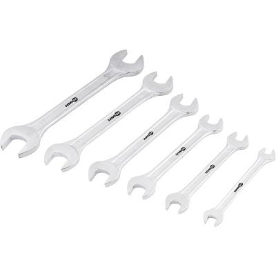 Jogo chave fixa 6-17mm aço carbono c/ 6 pç suporte plástico 