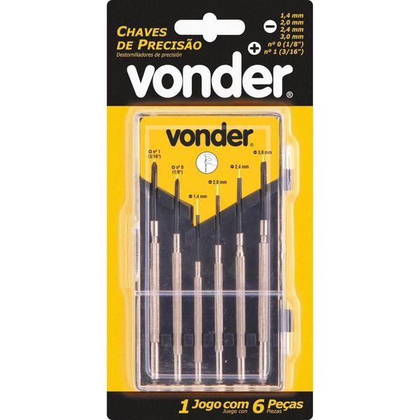 Jogo chave fenda philips precisão relojoeiro 6 pç Vonder - 2