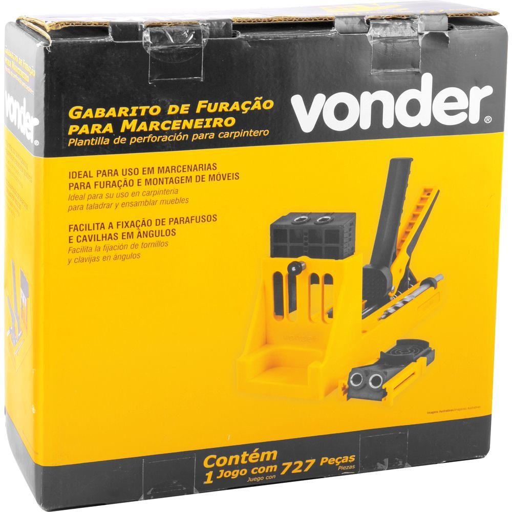 Jogo Gabarito de Furação para Marceneiro Vonder - 3