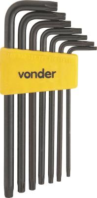 Jogo chave torx t10-t40 tipo L longa vanád. c/ 7 pç vtx5