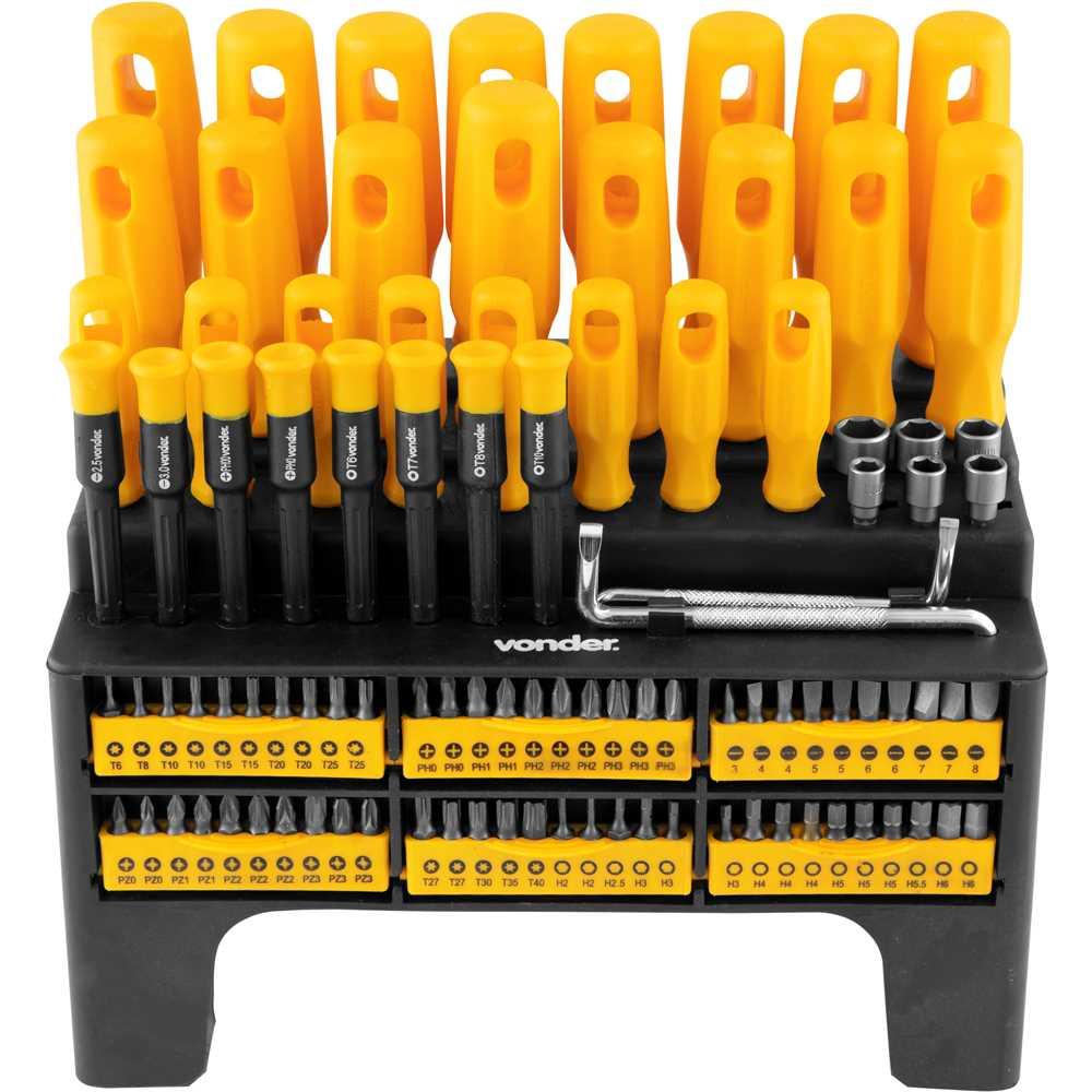 Jogo Chaves Fenda/Phillips/Hex/Precisão 100 pçs Vonder - 2