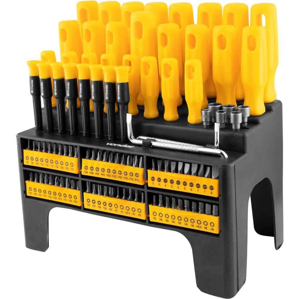 Jogo Chaves Fenda/Phillips/Hex/Precisão 100 pçs Vonder - 3