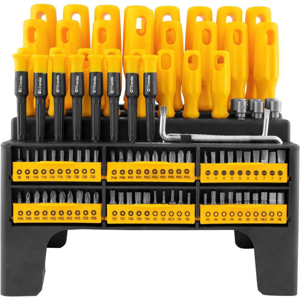 Jogo Chaves Fenda/Phillips/Hex/Precisão 100 pçs Vonder - 5