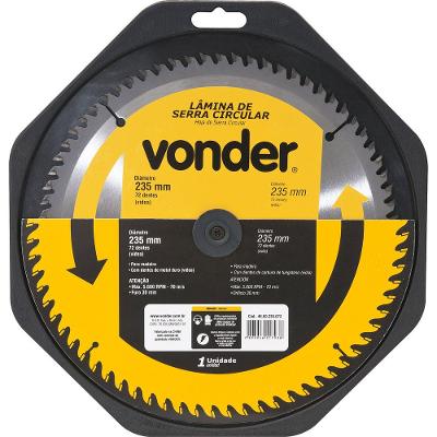 Lamina Serra Circular Vídea 235x25x3,0mm 60 Dentes 5600 Rpm 