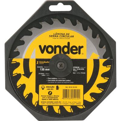 Lamina Serra Circular Vídea 235x25x3,0mm 24 Dentes 5600 Rpm 