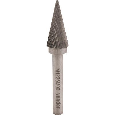 Lima rotativa vídea cônica 12x25mm haste 6mm lm012 Vonder
