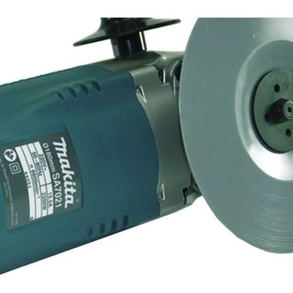 Lixadeira Angular Eletrônica 180mm 2200W 6600 RPM com Chave Punho Disco Plástico SA7021 220V Makita - 4