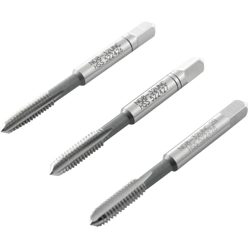 Macho Manual Aço Rápido Nº 8 5/32'' Unc Jogo c/ 3 pçs Vonder - 1