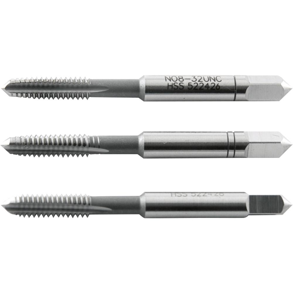 Macho Manual Aço Rápido Nº 8 5/32'' Unc Jogo c/ 3 pçs Vonder - 3