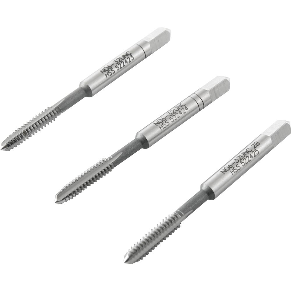 Macho Manual Aço Rápido Nº 6 3/64'' Unc Jogo c/ 3 pçs Vonder - 3