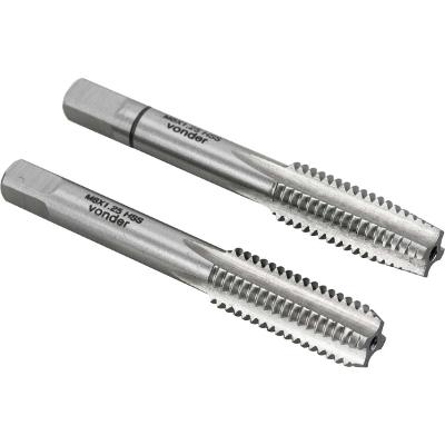 Macho manual aço rápido m8,00x1,25 2 peças din 352 - Vonder