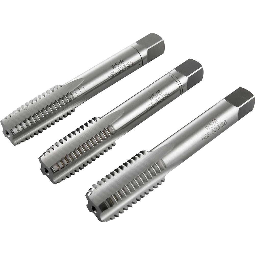 Macho Manual Aço Rápido 5/8'' Bsw Jogo 3 peças Vonder Plus - 2