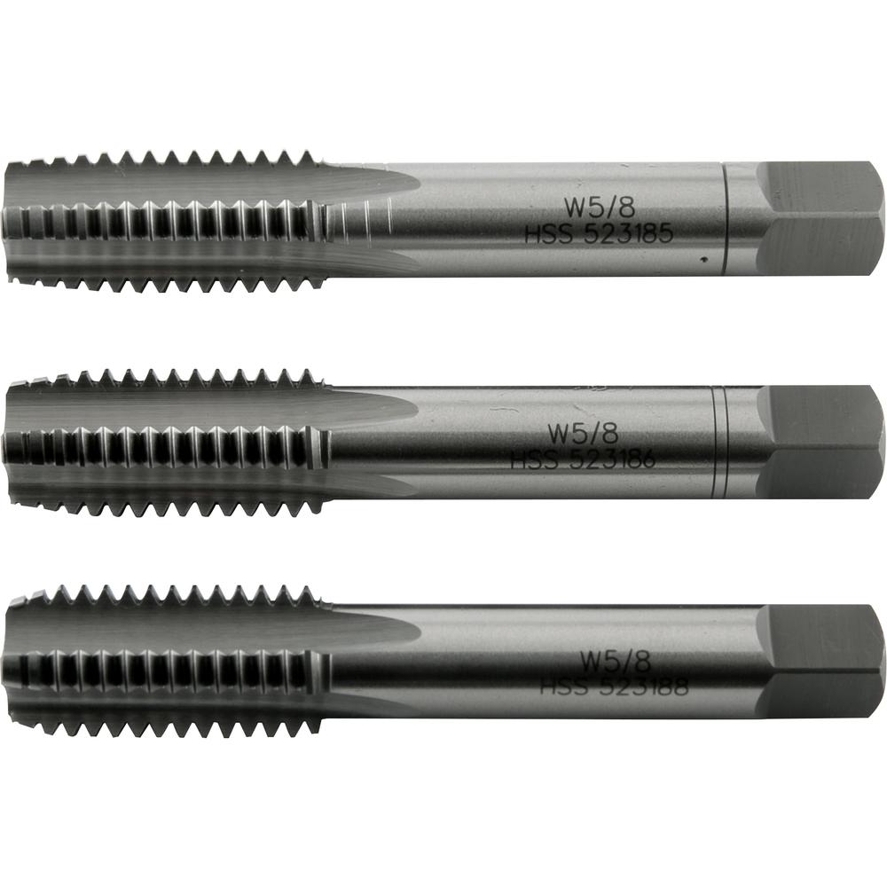 Macho Manual Aço Rápido 5/8'' Bsw Jogo 3 peças Vonder Plus - 3