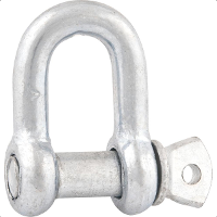 Manilha p/ cabo aço 5/16" reta leve galv c/ 2 pç cart Vonder - 1