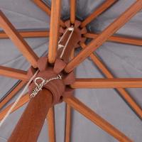 Ombrellone Central Positano em Madeira 4 metros Bege Bel - 2