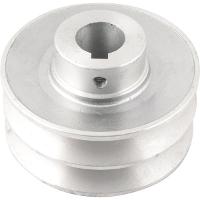 Polia Alumínio 2 Canais Perfil B 100mm com Furo 24mm Vonder - 1