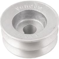 Polia Alumínio 2 Canais Perfil B 100mm com Furo 24mm Vonder - 2