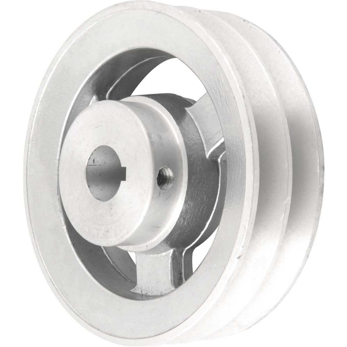 Polia Alumínio 2 Canais Perfil A 120mm com Furo 3/4" Vonder - 2