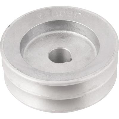 Polia Alumínio 2 Canais Perfil A 100mm com Furo 3/4" Vonder