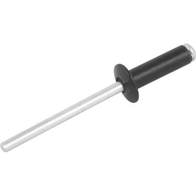 Rebite Alumínio Preto 4,0x16,0 com 50 peças - Nove54