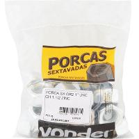Porca sextavado 1/2 ww zincado pacote com 100 Vonder - 2