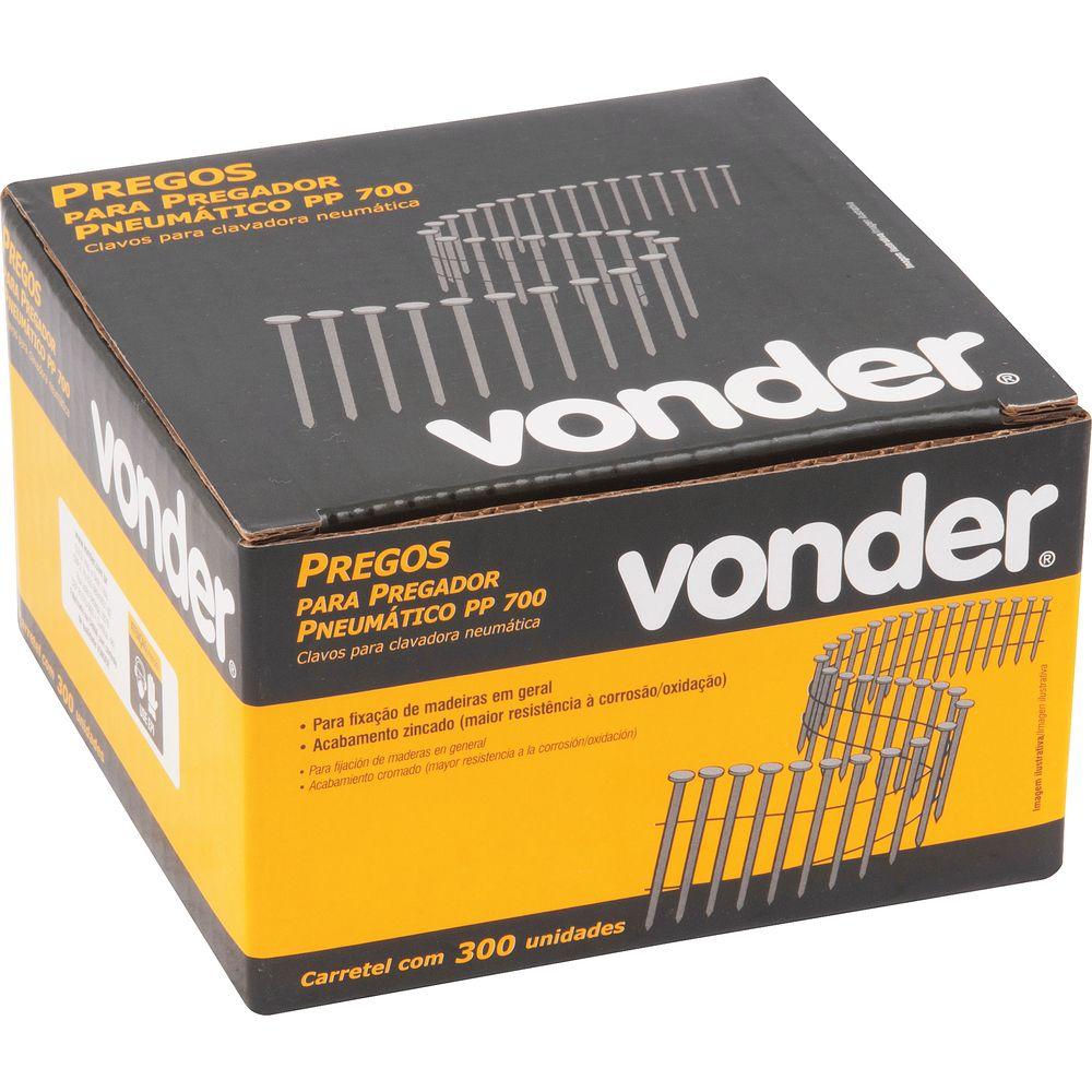 Prego Liso 70 mm Carretel com 300 peças para PP 700 Vonder - 1