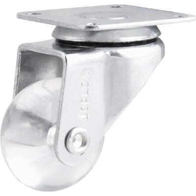Rodizio Giratório 1.3/8  Leve 20kg Poliuretano Transparente 