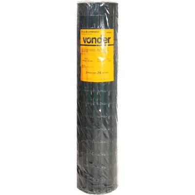Tela Alambrado Verde 100 x 50 x 2,5mm 1,5 x 25 metros Vonder