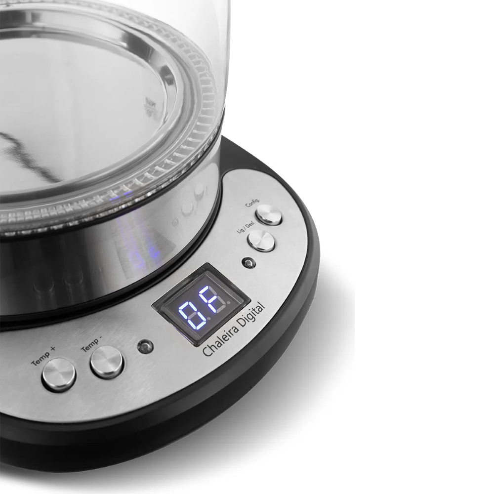 Chaleira Elétrica Digital Glass 1,7L PCHD Philco Painel Digital Com Controle de Temperatura 220V - 6