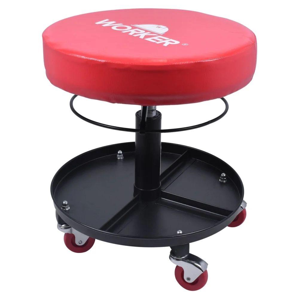 Banqueta Para Mecânico Giratória Regulável 100Kg Worker - 4