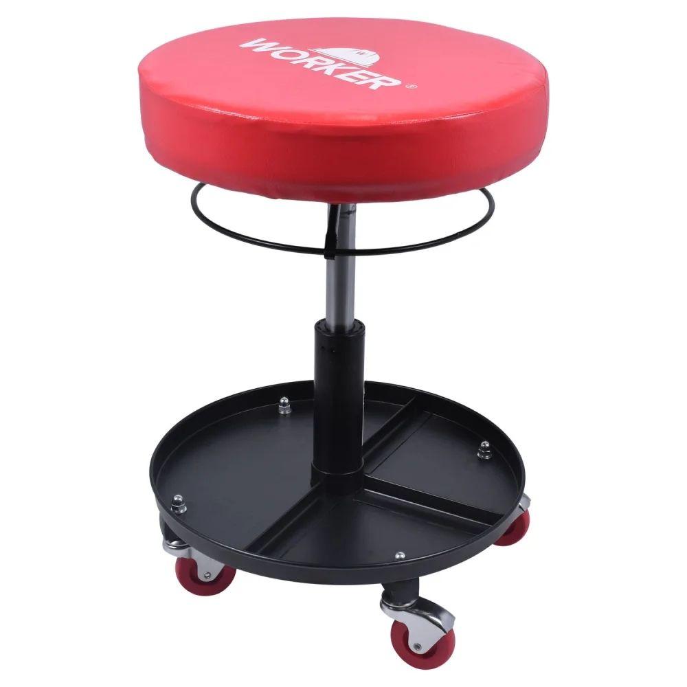 Banqueta Para Mecânico Giratória Regulável 100Kg Worker - 5