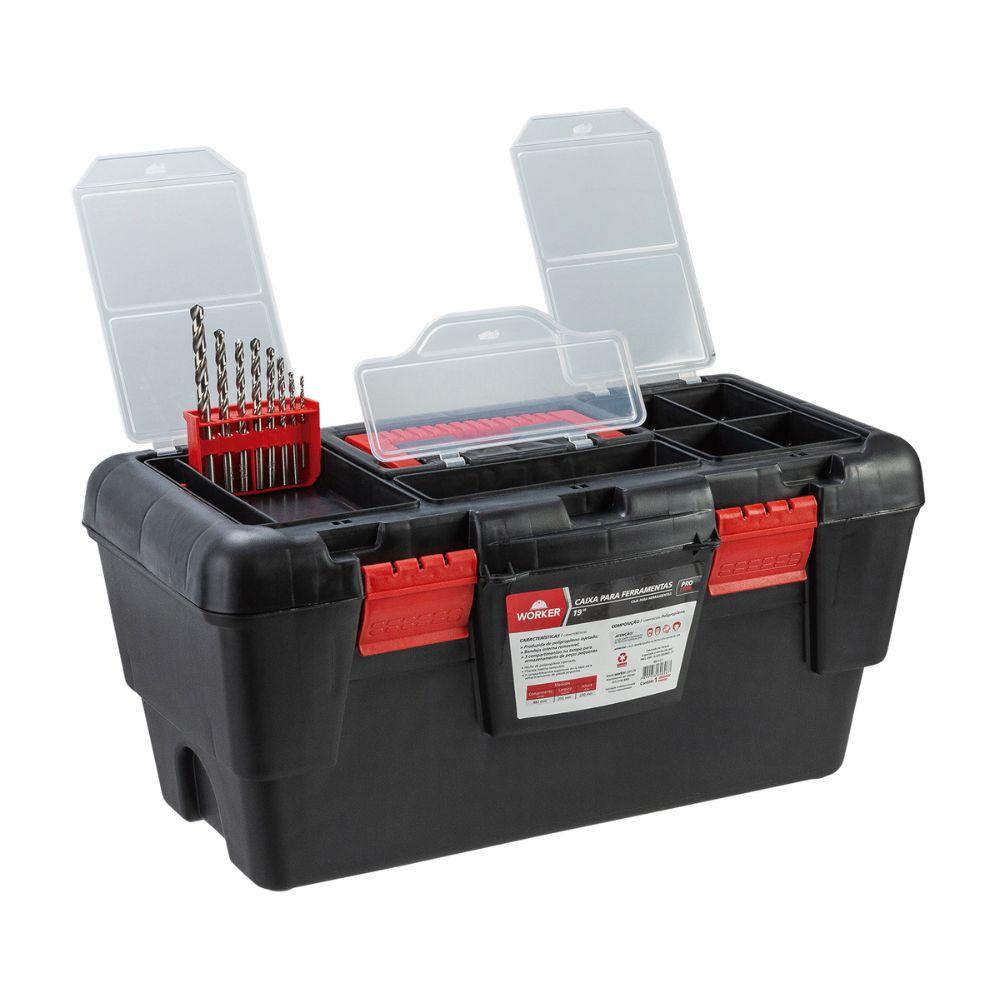 Caixa Plástica Para Ferramentas 19'' Com Bandeja Worker - 2