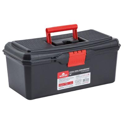 Caixa Plástica Para Ferramentas 16'' Com Bandeja Worker