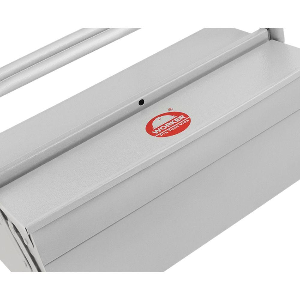 Caixa Metálica Para Ferramentas Sanfonada 50X20X16Cm 3 Gavetas Worker - 1