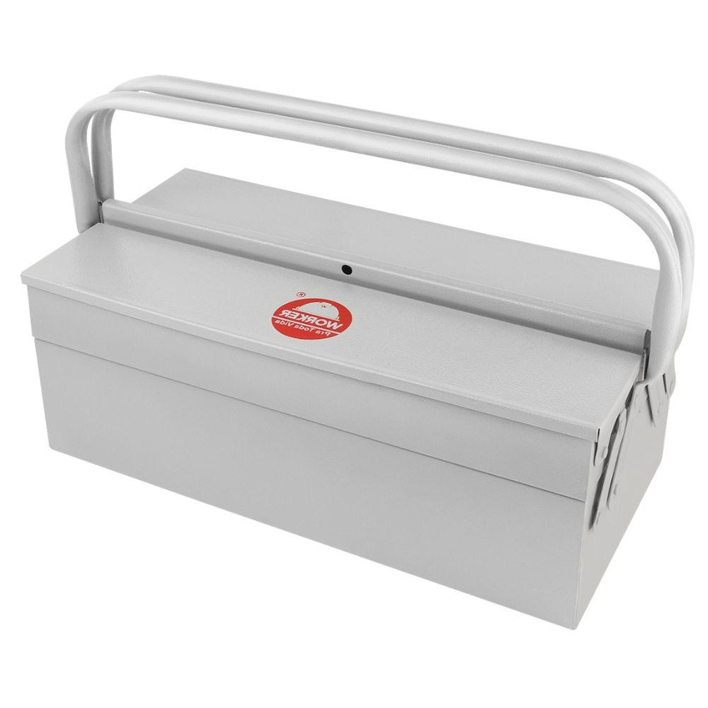 Caixa Metálica Para Ferramentas Sanfonada 50X20X16Cm 3 Gavetas Worker - 2