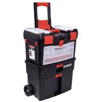 Caixa Plástica Para Ferramentas 24,5'' Com Rodas e Gavetas Worker - 1