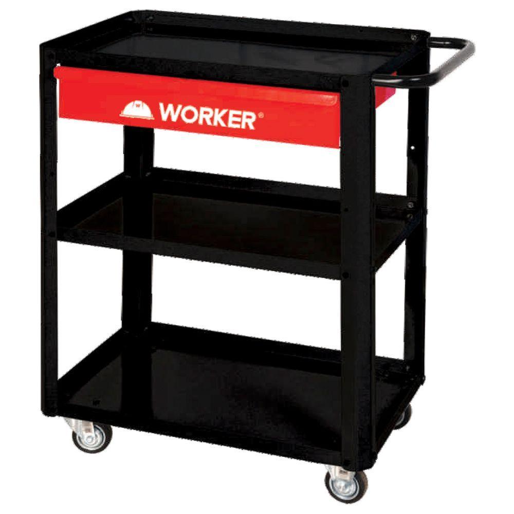 Carro Para Ferramentas Desmontável Com 3 Bandejas e 1 Gaveta Worker - 2