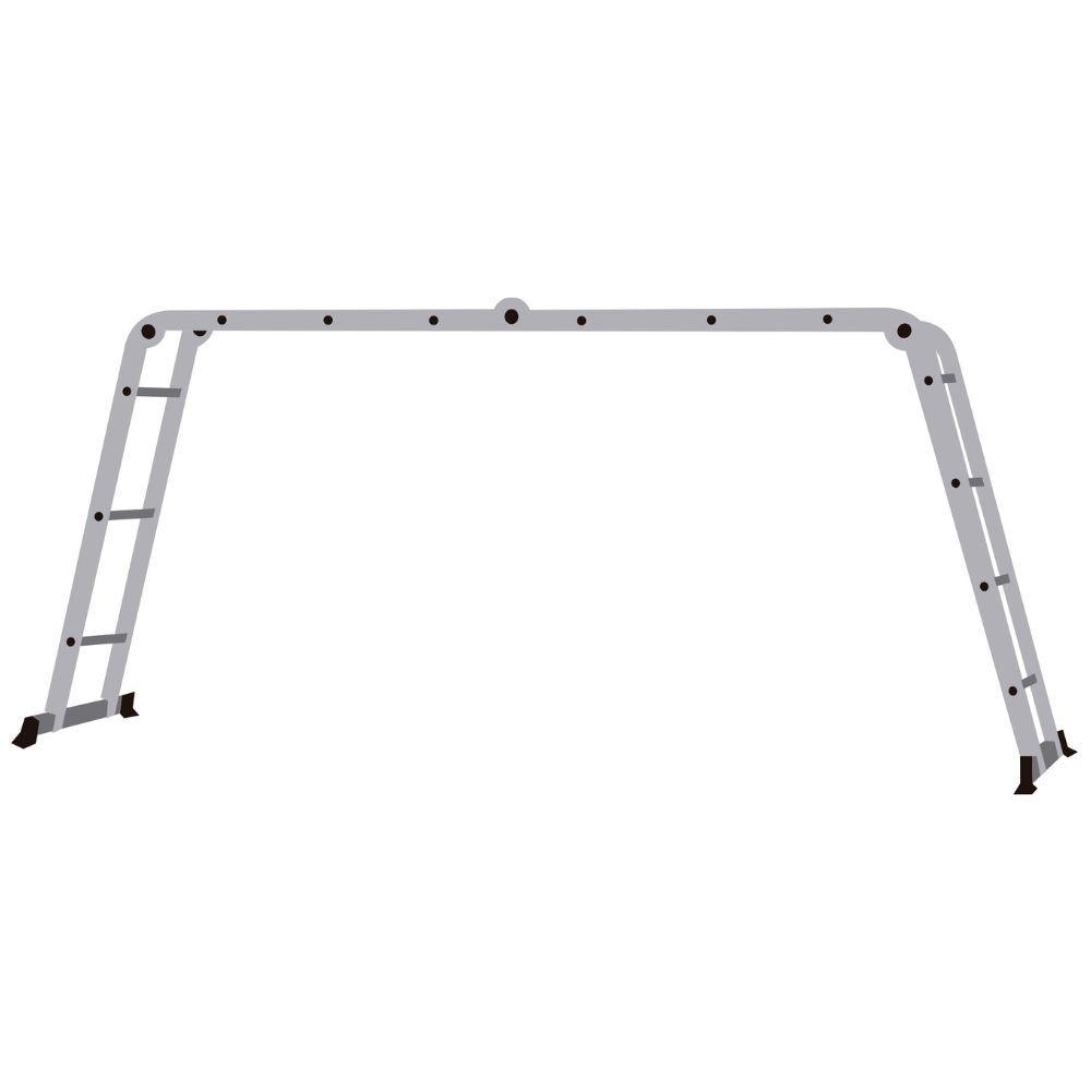 Escada Alumínio Multifunção 3x4 12 Degraus 8 Em 1 Worker - 3