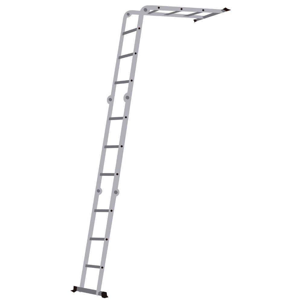 Escada Alumínio Multifunção 3x4 12 Degraus 8 Em 1 Worker - 4