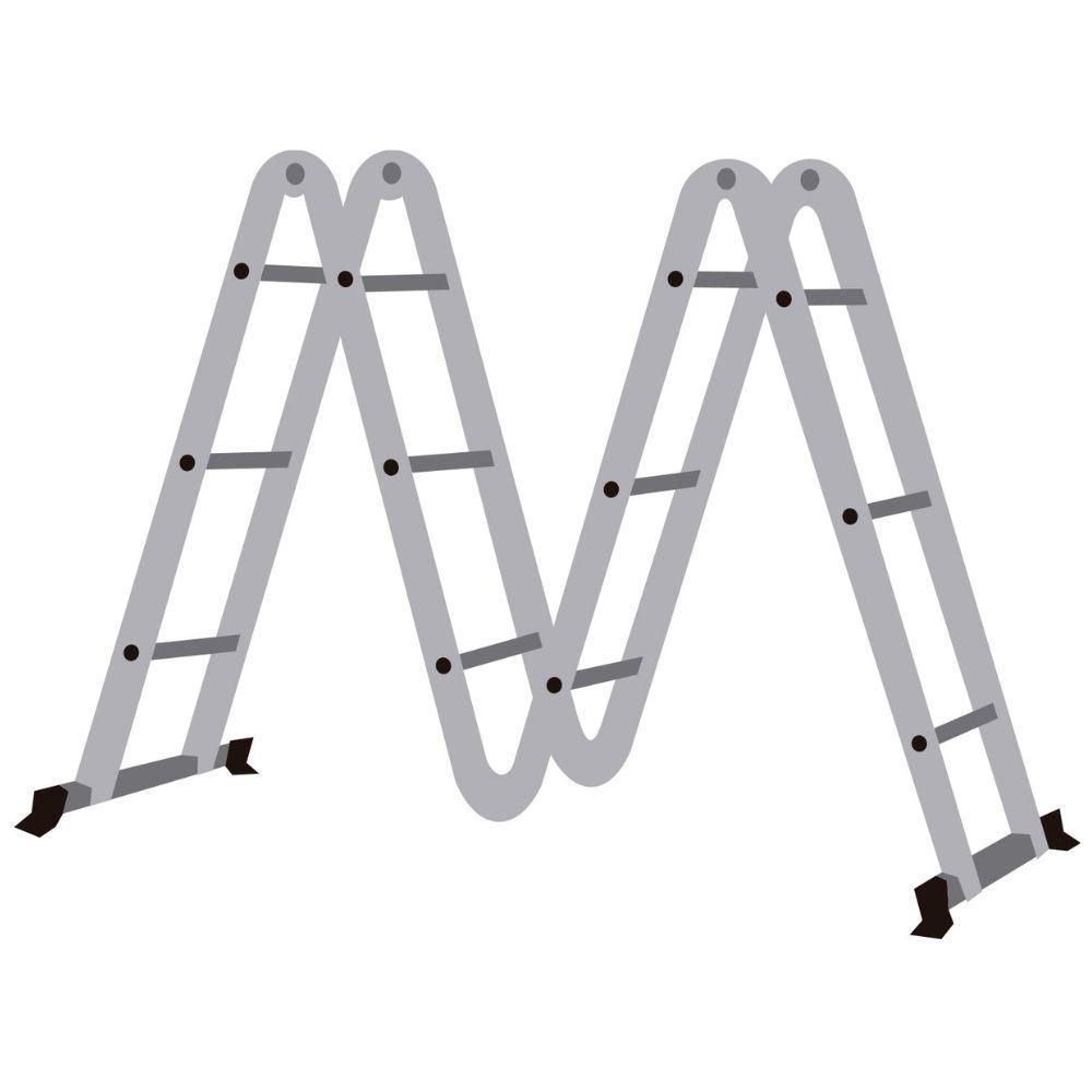 Escada Alumínio Multifunção 3x4 12 Degraus 8 Em 1 Worker - 9