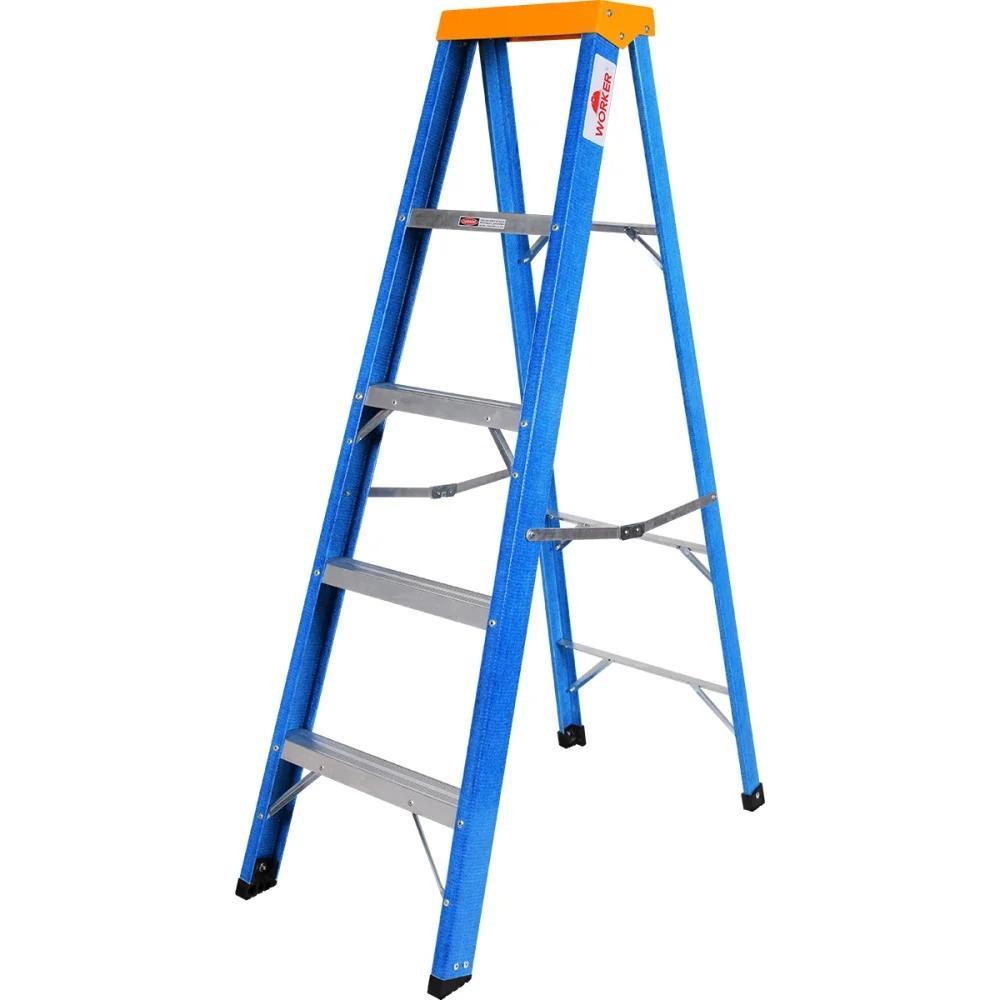 Escada Em Fibra Com 5 Degraus Capacidade 120Kg Worker - 1