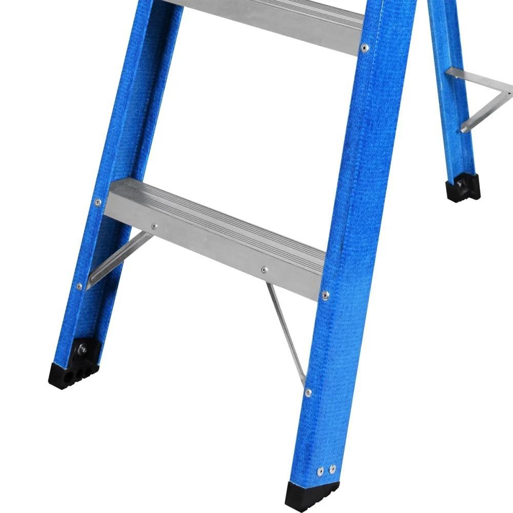 Escada Em Fibra Com 5 Degraus Capacidade 120Kg Worker - 5