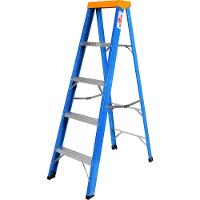 Escada Em Fibra Com 5 Degraus Capacidade 120Kg Worker - 1