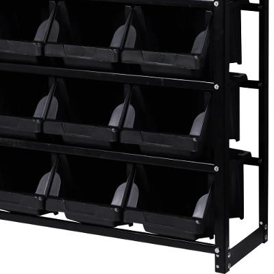 Estante Gaveteiro Metálica N7 150x95x33,5Cm Com 28 Peças 28/07 Preta Worker
