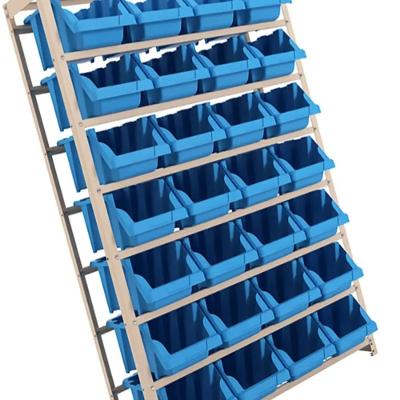 Estante Gaveteiro Metálica N7 150x95x33,5Cm Com 28 Peças 28/07 Azul Worker
